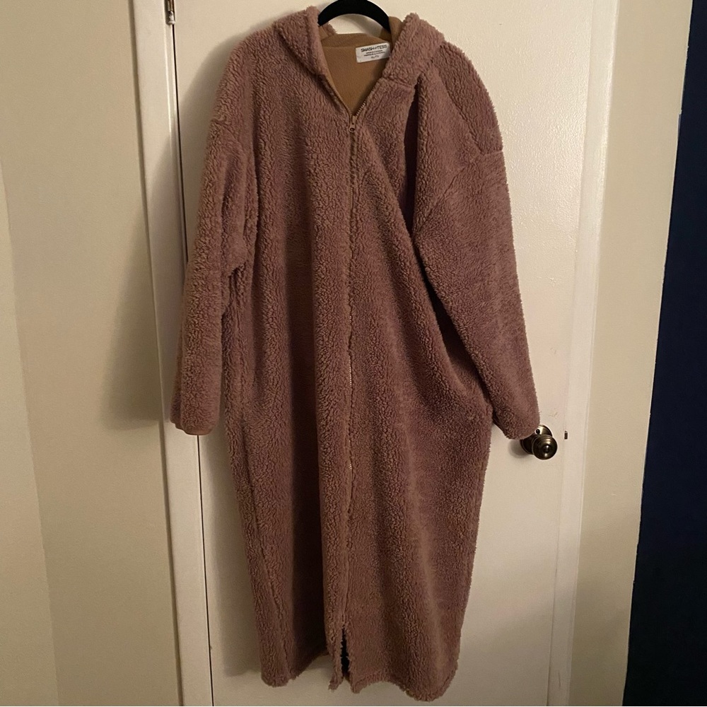 Smash + Tess long teddy bear jacket, size XL